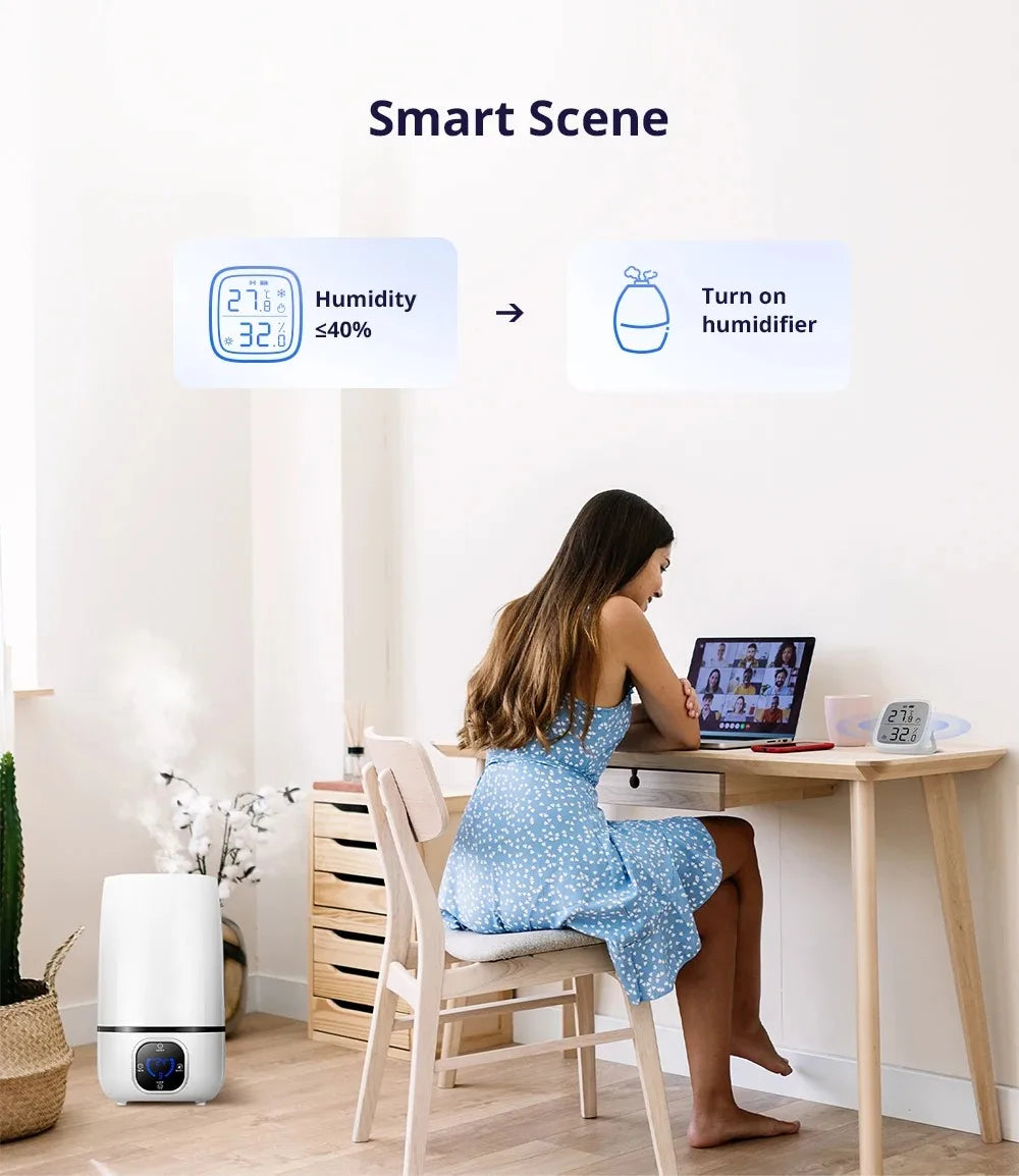 SONOFF SNZB-02D Zigbee Temperature Humidity Sensor SNZB 02D ZigBee Standard Compatible Smart Scene with ZBBrige-P Alexa
