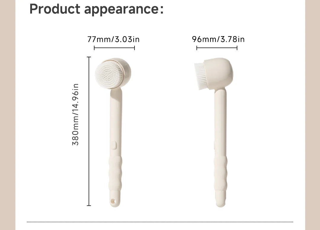DOCO Electric Shower Brush Foot trimmer Multi functional Back Rubbing Massage Body Rubbing Towel Long handled Back Brushing Tool