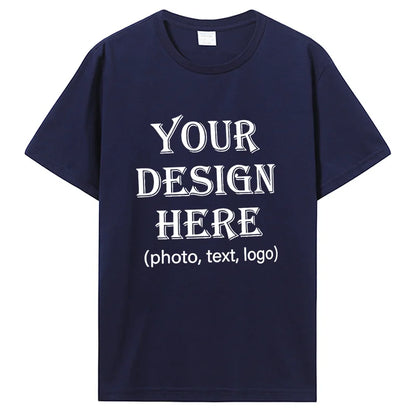 Custom Personalized Front And Back Add Your Own Text Design T-Shirt Cotton Harajuku Tee DIY Your Like Photo Or Logo Tshirt