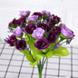 Simulated Rose Bouquet Home Decoration Small Rose Camellia Wedding Decoration Artificial Flowers Garden Decoration