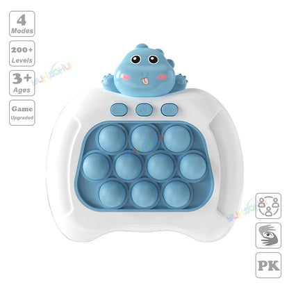 Electronic Pop Light Up Game Handle Toys for Children Adults Fidget Anti Stress Relief Toys Chases Light Game Console Xmas Gifts