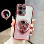 Glitter Mirror Butterfly Bracket Magnetic Holder Case for vivo V50 Lite vivo V50 V60 V40 V30 Lite V30 Pro Shockproof Clear Cover