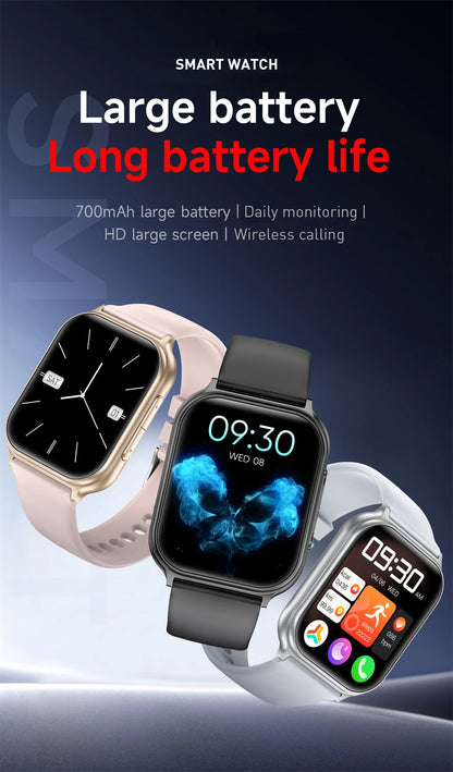 1.83" Smart Watch Sleep Heart Rate Monitor BT Call Messages Notifications Sports Fitness Tracker Watch for Women Men Android iOS