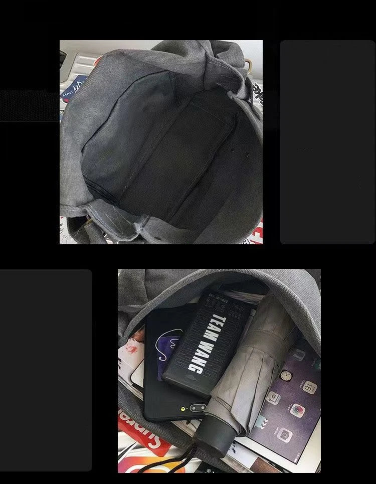 Canvas Large Capacity Mens Casual Handbags Vintage Shoulder Messenger Bag Leisure Student Satchel Package Bolsos Crossbody Bags