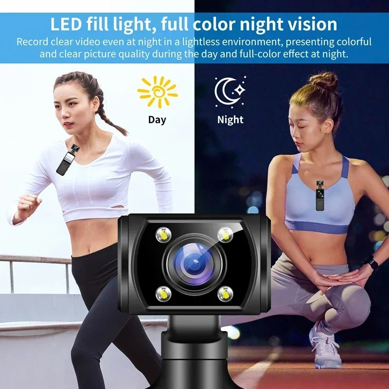 Lenovo 8K HD Handheld Pocket Camera 180 ° Rotating Mini Portable Camera Wearable Night Vision Outdoor Sports Camera 2026 New
