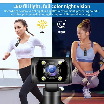 Lenovo 8K HD Handheld Pocket Camera 180 ° Rotating Mini Portable Camera Wearable Night Vision Outdoor Sports Camera 2026 New