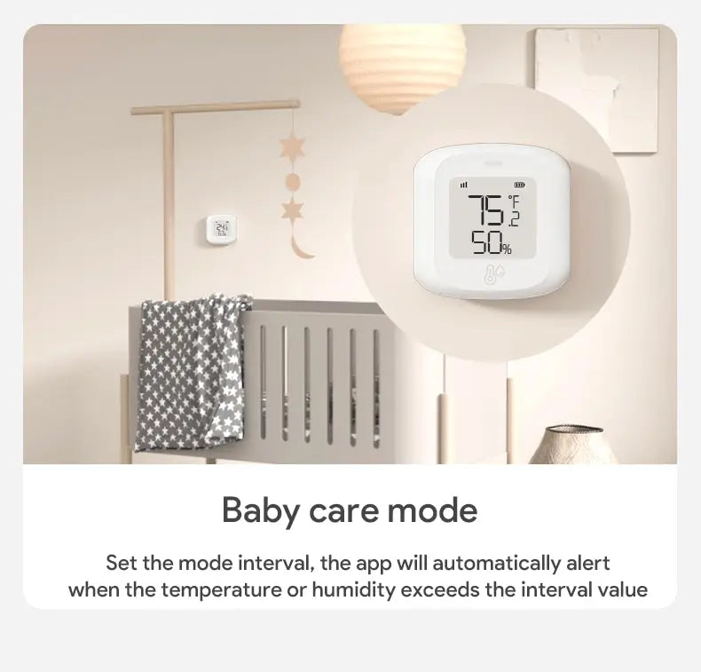 Tuya Smart WiFi/Zigbee Temperature and Humidity Sensor Indoor Hygrometer Thermometer with LCD Display Support Alexa Google Home