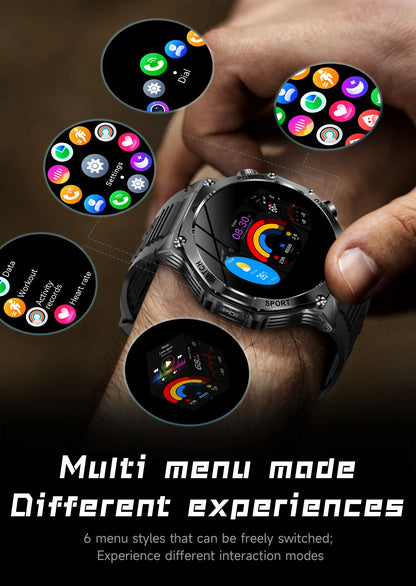 LIGE Nowy Smartwatch Męski 800 mAh Ultra Długa Żywotność Baterii Wodoodporny Zegarek Sportowy Outdoor Połączenia Bluetooth Wojskowy Smartwatch 2025