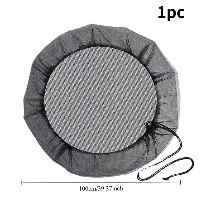 Rainwater Collector Tank Mesh Cover Drawstring Screen Net for Rain Barrel Water Bucket Garden Outdoor Cleaning Tool Use Reusable