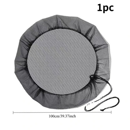 Rainwater Collector Tank Mesh Cover Drawstring Screen Net for Rain Barrel Water Bucket Garden Outdoor Cleaning Tool Use Reusable