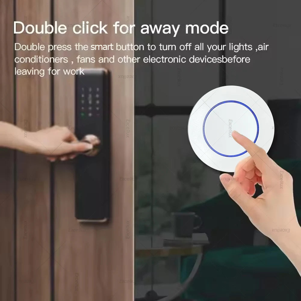 ZigBee Button Scene Switch Tuya Intelligent Linkage Switch Battery Powered Automation Scenario Works With Smart Life Zigbee2MQTT