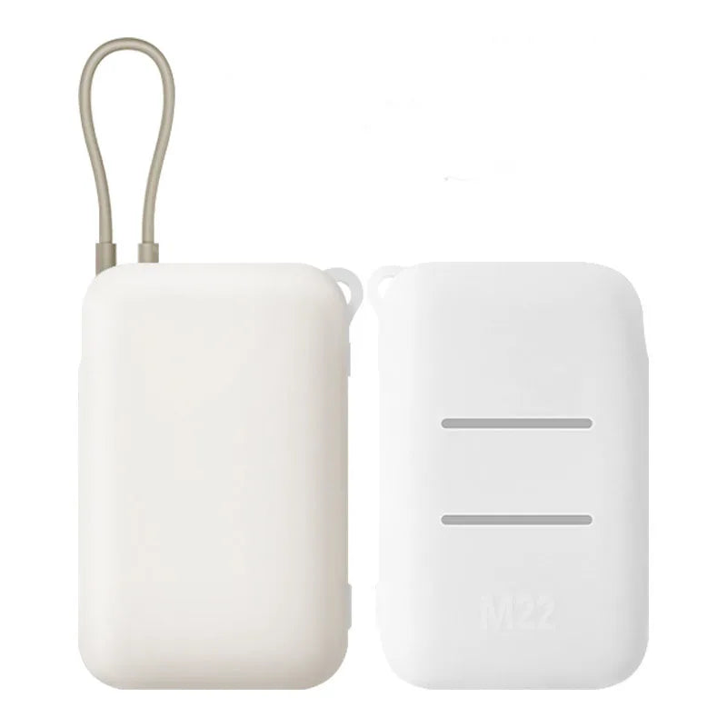 Shockproof Silicone Case for Xiaomi Built-in Cable Power Bank 10000mAh P15ZM Dustproof Protective Power Bank Case