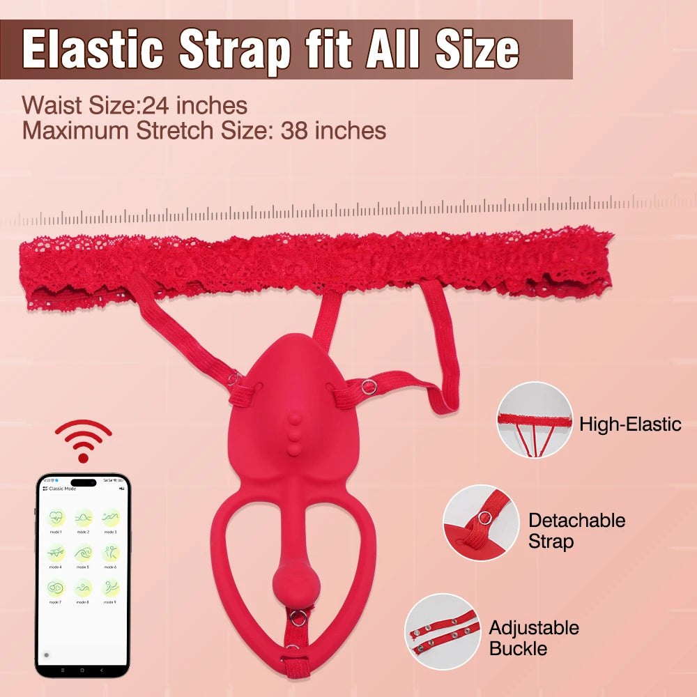 Wearable Panty Vibrator Female 10 Vibration with Wireless Control Vibrating Penis Ring Clitoral Stimulator Adult Sexy Toys