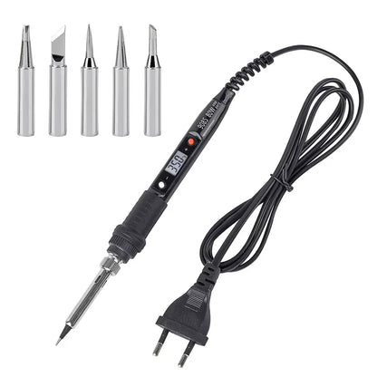 JCD 80W Digital Electric Soldering Iron Kit Temperature Adjustable 220V 110V Welding Tools Ceramic Heater Soldering Tips Rework