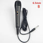 Black Professional Wired Handheld Microphone Dynamic Microphone Vocal Mic for Karaoke Recording 6.35mm /3.5mm Voice Tube