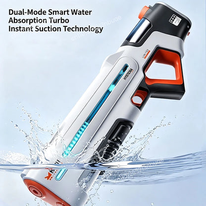 New Pulse Colorful Flashing Electric Continuous Water Gun Toy Automatic Water Suction Large Capacity Adult Water Toy Gift