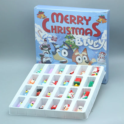 2026 New Bluey Blind Box Christmas Advent Calendar Christmas Blind Box 24-Day Countdown Surprise Box Children'S Toys Giftq