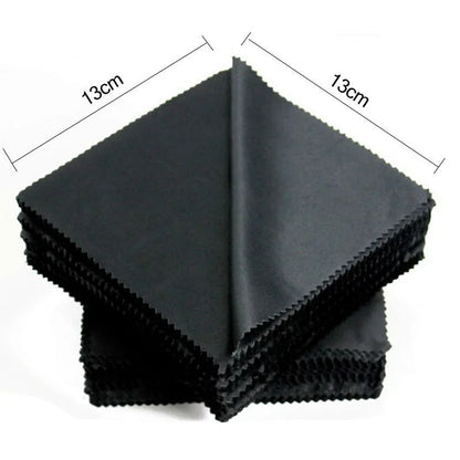 1/20/100/300 pcs/lot Black Microfiber Sunglasses Eyeglasses Cleaning Cloth 13*13cm Glasses Eyewear Clean Lens Cloth Accessories