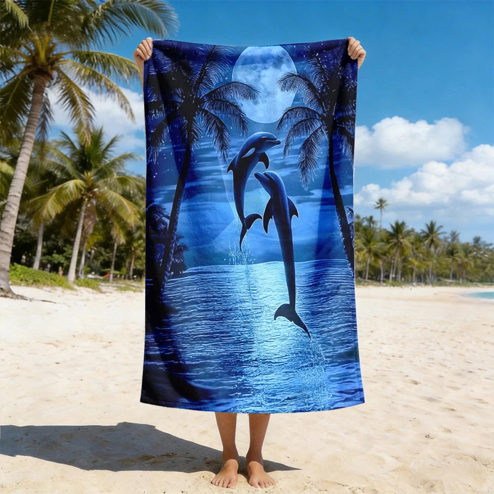 1pc Summer Vibes Beach Towel Collection: Cute & Stylish Printed Quick Dry Beach Blankets