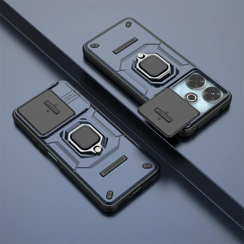 Armor Shockproof Case For Xiaomi Redmi 13 4G Redmi 13C 5G Protective Cover Ring Magnetic Holder Coque Fundas Capa