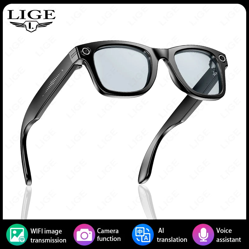2026 New AI Smart Glasees With 800W Camera Video Recording AI Photo Recognition Bluetooth Call Translation Voice Sunglasses Man