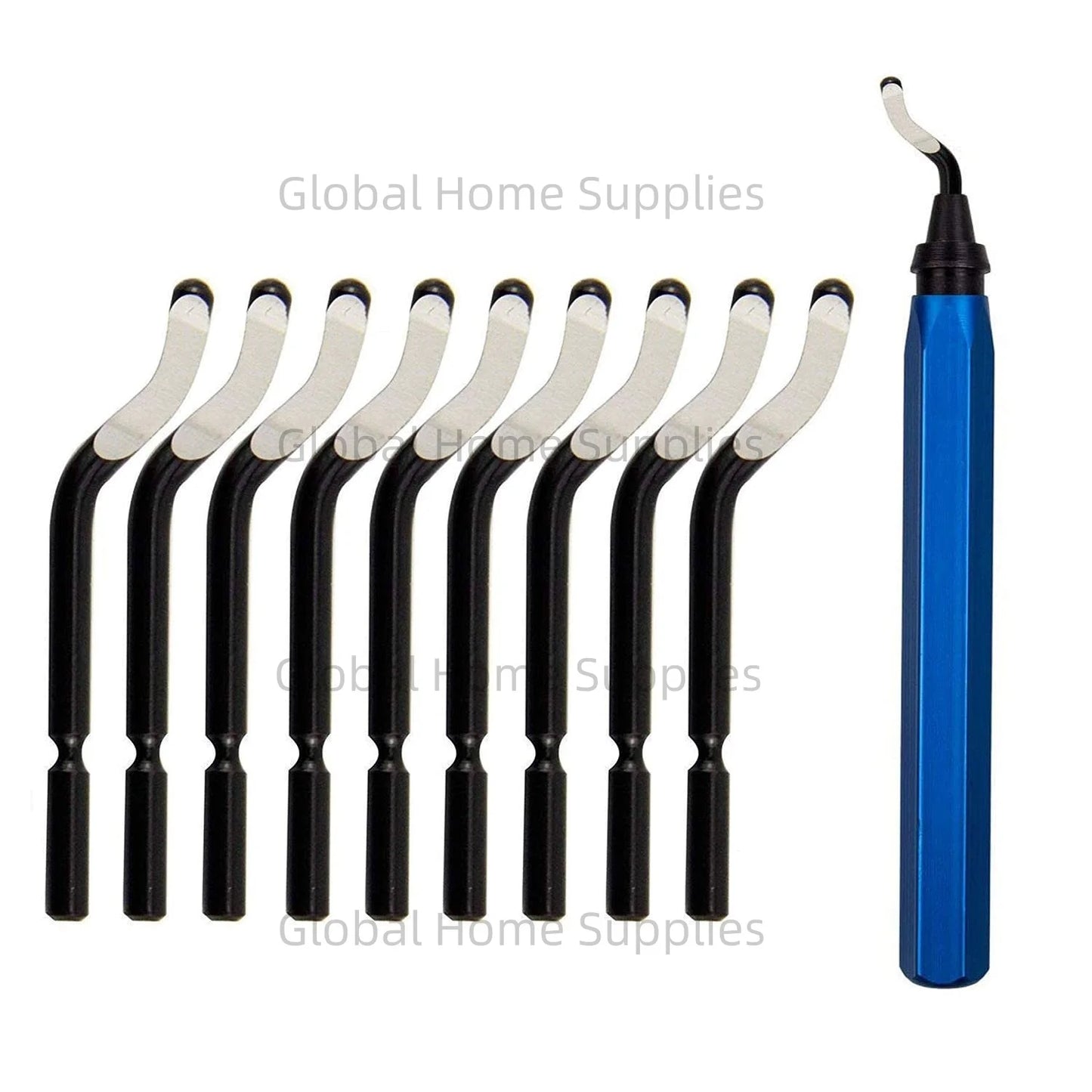 Deburring Tool with 10 Extra High Speed Steel Swivel Blades Works on Metal Resin PVC Pipes Copper Plastic and 3D Printed Edge