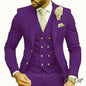 High Quality Green Business Men Suits Slim Fit Male Clothing Elegant Wedding 3 Piece Two Buttons Jacket Vest Pants Party Sets