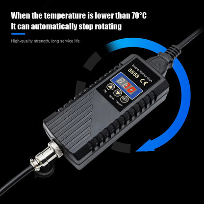 JCD 8858 Mikropistolet na gorące powietrze 750W Stacja lutownicza do poprawek LCD Cyfrowa suszarka do włosów do lutowania 110V Opalarka Narzędzia do naprawy spawalniczej