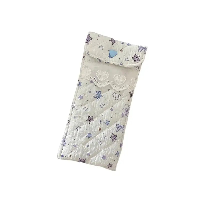 Stylish Quilted Glasses Holder Cute Kawaii Pouch Soft and Fun for Sunglasses and Eyeglasses