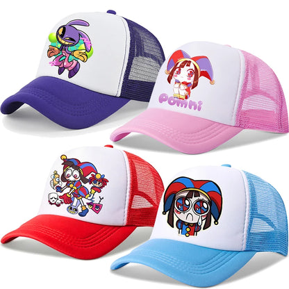 The Amazing Digital Circus Baseball Cap Kids Adult Outdoor Sports Sun Hat Summer Breathable Mesh Sunbonnet Kawaii Headgear Gift