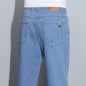 Classic Style Summer Men's Light Blue Thin Straight Jeans Business Casual Stretch Denim Pants Male Brand Loose Trousers