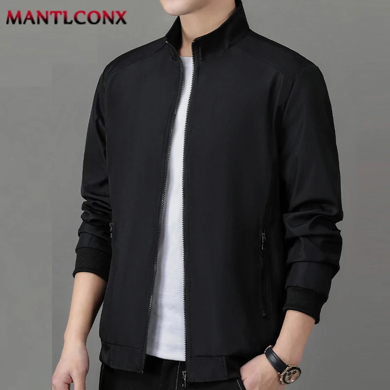 Spring Autumn Men's Jacket Thin Casual Business Jacket Men Office Dress Coat Man Social Jackets for Men Outerwear Black M-XXXL