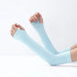 Long Gloves Sun Uv Protection Hand Protector Cover Arm Sleeves Summer Ice Silk Sunscreen Outdoor Arm Warmer Half Finger Sleeves