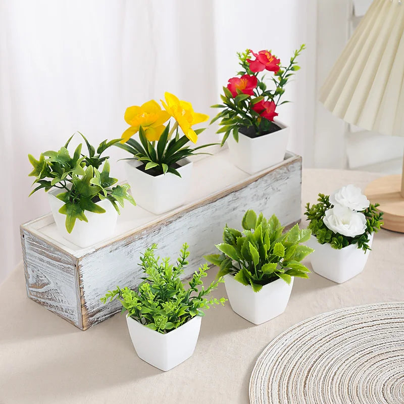 1SET Simulation Plant Potted Plant, Suitable For Commercial Office Counter, Living Room, Study, Courtyard, Home Decoration