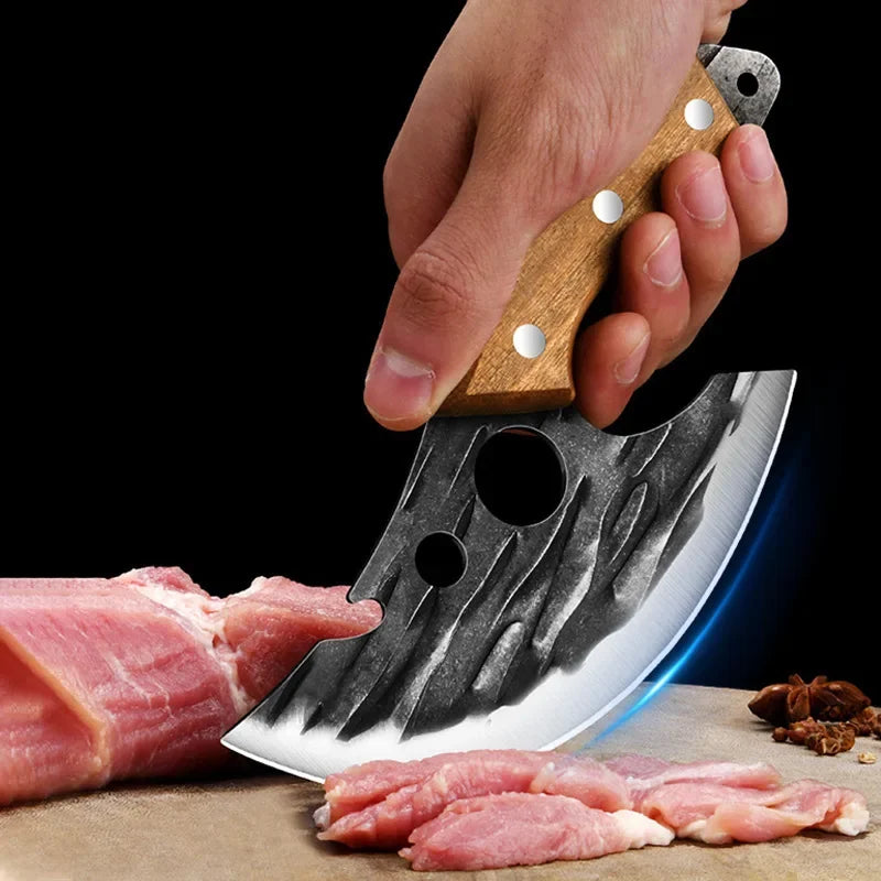 2024new Outdoor Pick Bones Dedicated Knife Hand-Forged Meat Cutting Knife Slaughter Professional Meat Selling Knife