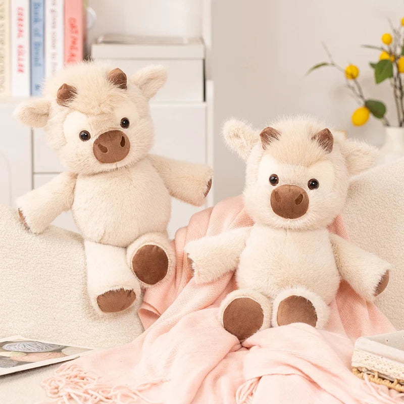 Creative Run Fast Series Plush Toys Cartoon Stuffed Animal Soft Cute West Highland calf Babys Appease Doll Pendat for Kid Gifts