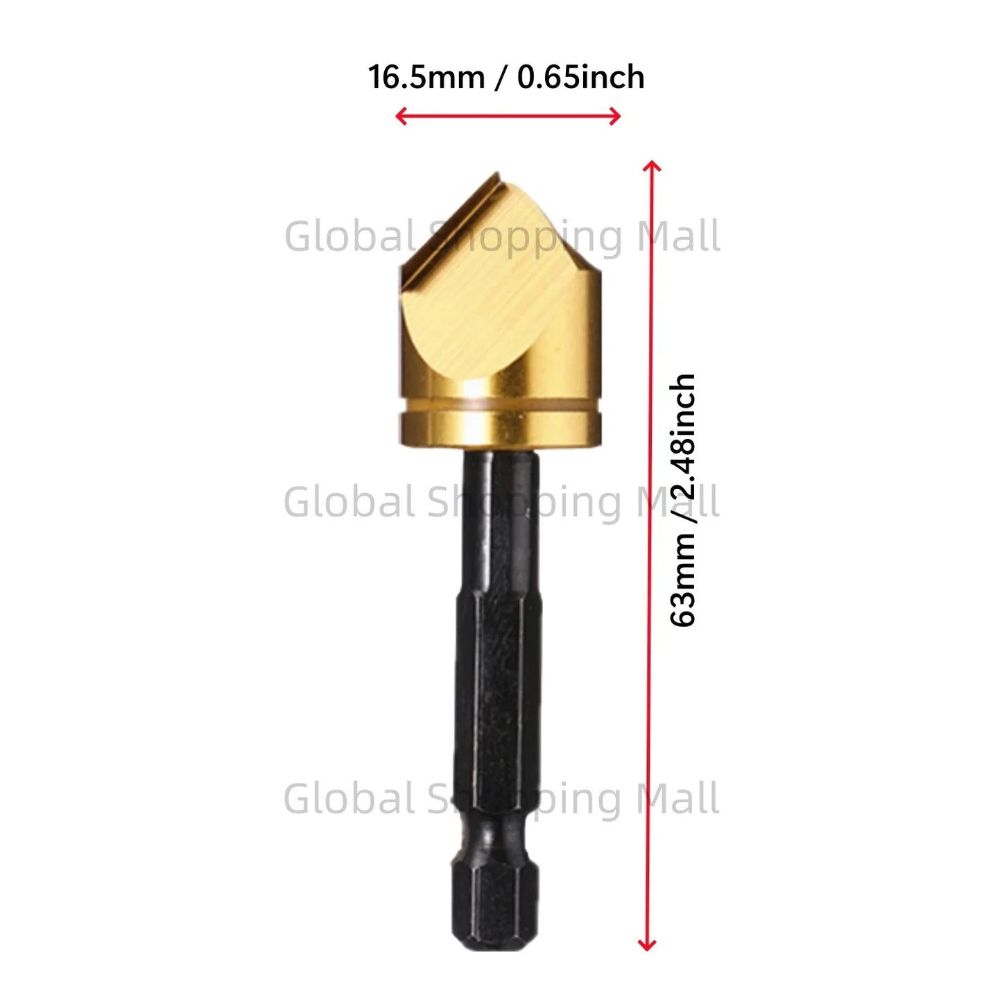 Countersink Inner Hole Chamfer Repair Reamer Tool Premium Chamfer Deburring Tool for Wood Plastic Aluminum Copper and Steel