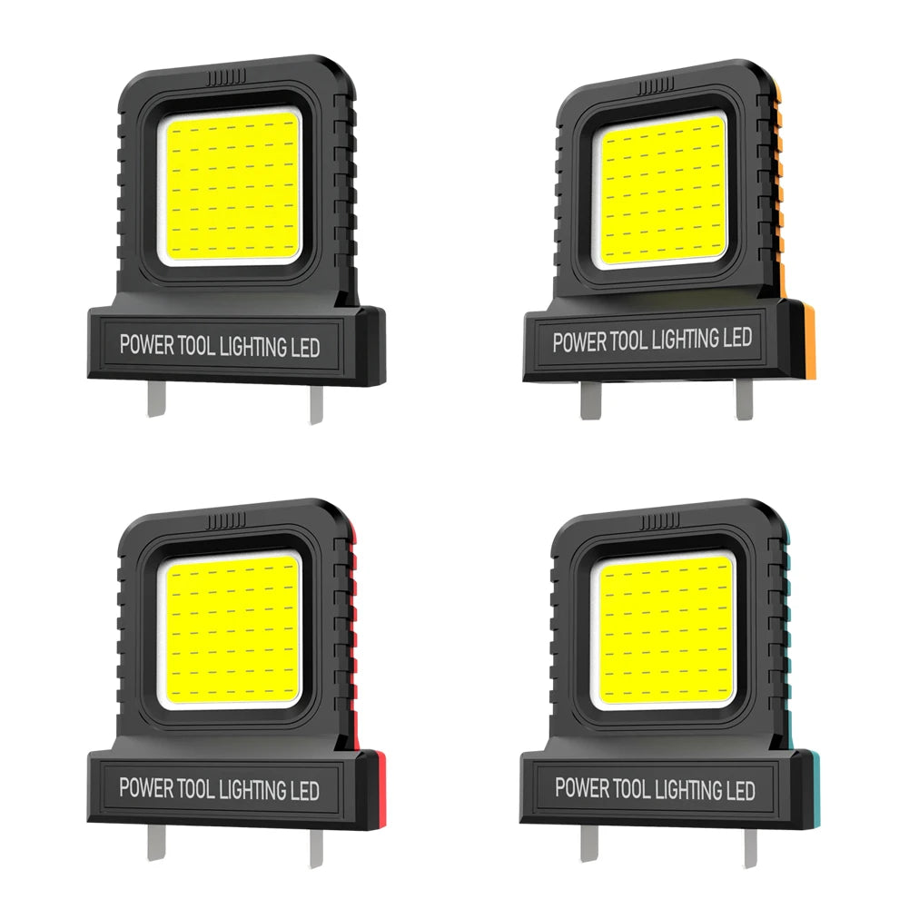 1-5 szt. Lampa robocza LED do elektronarzędzi Makita, Milwaukee, DeWalt, Bosch, Dayi, Lomvum, Zhipu, z akumulatorem litowo-jonowym 18V-21V