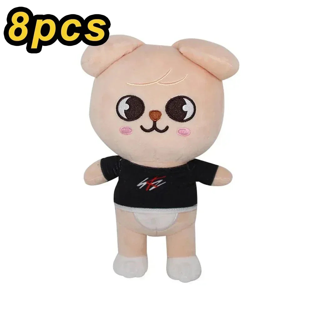 20cm 8pcs/Set Plush Toy Kawaii Skzoo Stray kids Plush Cartoon Stuffed Animal Doll Kawaii Companion Toys Room Decor Gift
