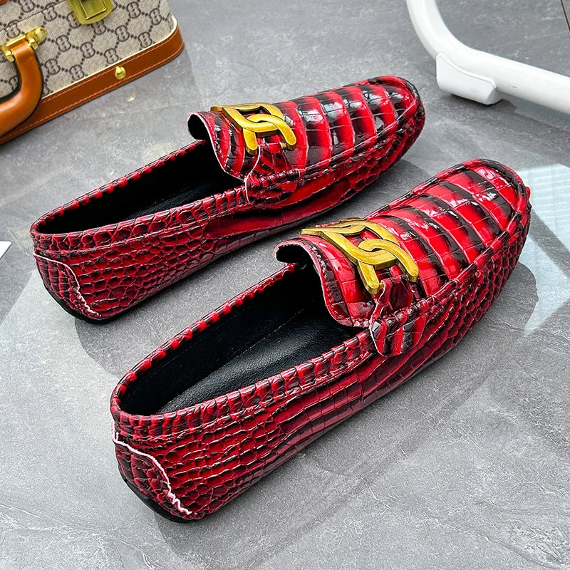Men Loafers Shoes High Quality Party Shoes Fashion Men Non Slip Casual PU Leather Man Flat Classic Comfy Slip on Men Loafers