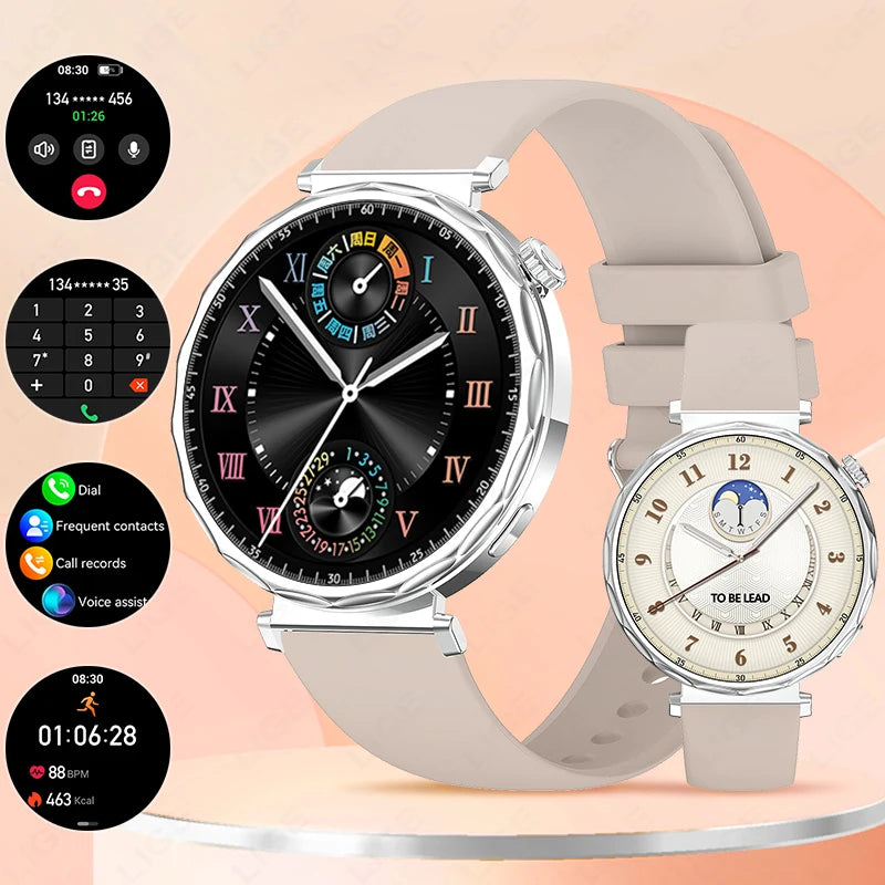 LIGE 2025 Smart Watch Women Full Circle Touch Screen Bluetooth Call Men Smartwatch Waterproof Sport Activity Fitness Watch Women
