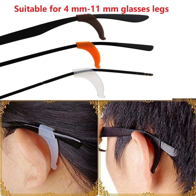 10 pairs Top Quality Silicone Anti-slip Holder For Glasses Accessories Kids/Adults Ear Hook Sports Eyeglass Temple Tip stoppers