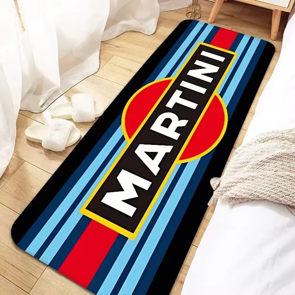 VIKAMA Flanne Racing Brand Runner Rug - ÖHLINS/Williams Martini Logos - Bold, Stylish - Bedroom Decor for Fans - Home Decoration