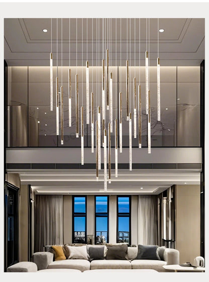 Hotel lobby LED Chandelier Luxury Villa hall Living room Crystal Chandeliers Customable High Ceilings Chandelier