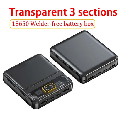 3pcs 18650 Battery DIY Power Bank Case Charge Storage Box Dual USB Type C Android Micro USB Fast For iPhone Xiaomi
