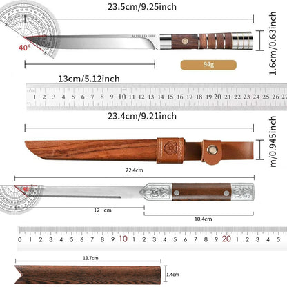 High-hardness stainless steel kitchen knife, professional fruit knife with leather sheath, ideal for cutting meat and cooking