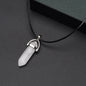 2Pcs/Set Luminous Hexagonal Column Heart Pendant Couple Magnetic Necklace Natural Stone Geometric Pendant Necklace Jewelry Gifts