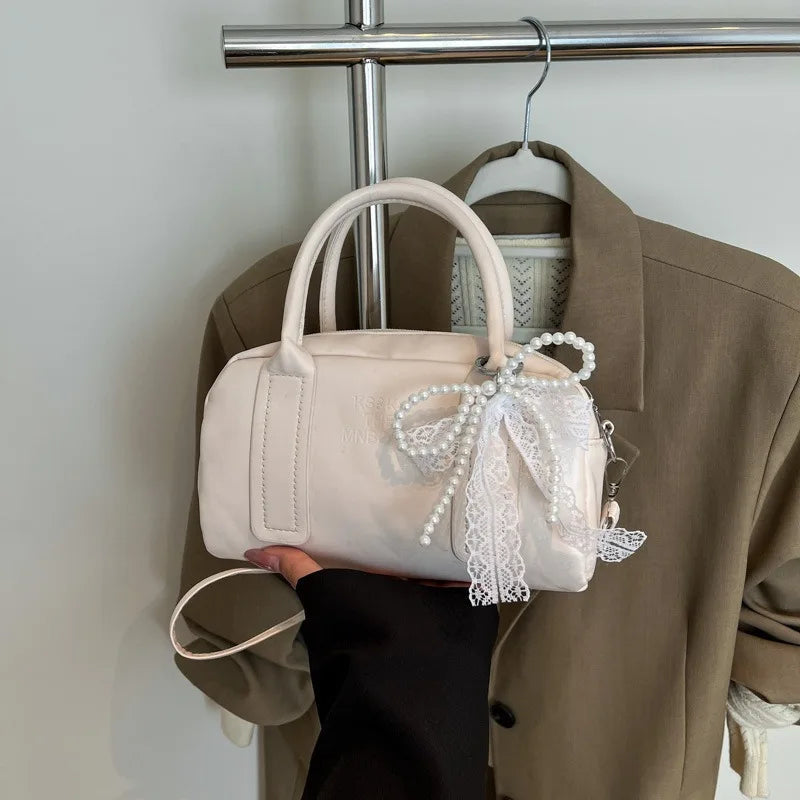 Women's Summer Solid Color Handbag Fashion Versatile Crossbody Bag Casual Ladies Shoulder Bag