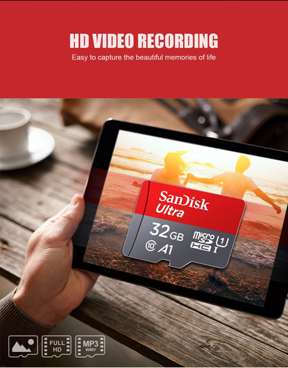SanDisk 100% Original Memory Card 128GB 64GB 32GB A1 Micro SD Card Class 10 UHS-1 TF Flash Card for Samrtphone/PC
