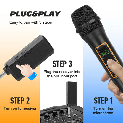 LMBGM W6 2.4G Wireless Charging Handheld Microphone System with High Cost Performance for Church,Wedding, Karaoke, Outdoor Use